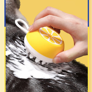 Pet Dog Cat Bath Brush 2 - in - 1 Pet SPA Massage Comb Soft Silicone Pet Shower Hair Grooming Cmob Dog Cleaning Tool Pets Supplies - Zambeel