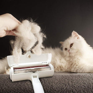 Pet Hair Remover Roller Lint Remove Brush Dog Cat Hair Clothes Carpet Cleaning Brush Home Furniture - Zambeel