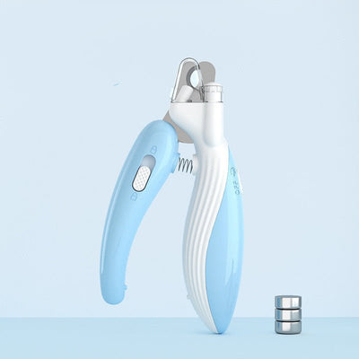 Pet Nail Clippers Dog Nail Clippers Cat Nail Clippers LED Electric Nail Grinder Pet Supplies LED Light Pet Nail Clippers - Zambeel