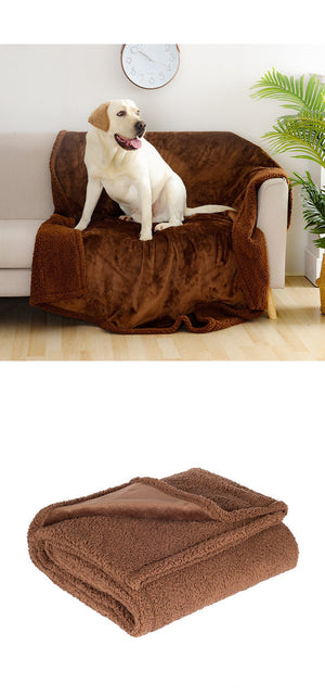 Pet Sofa Cushion Dog Bed Short Plush Carpet Waterproof Couple Blanket - Zambeel