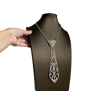 Popular Choker Tie Necklace Rhinestone Claw Chain Jewelry - Zambeel