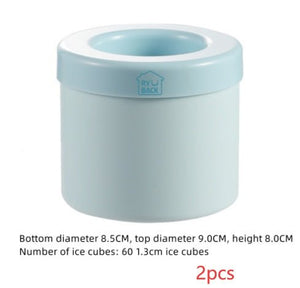 Portable 2 In 1 Ice Bucket Mold With Lid Space Saving Cube Maker Tools For Kitchen Party Barware - Zambeel