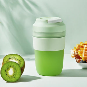 Portable Blender Juicer Cup Rechargeable With 4 Blades For Shakes And Smoothies Maker 400ml Fresh Fruit Mixer Juicer Cup - Zambeel
