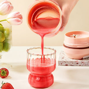Portable Blender Juicer Cup Rechargeable With 4 Blades For Shakes And Smoothies Maker 400ml Fresh Fruit Mixer Juicer Cup - Zambeel