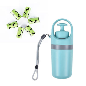 Portable Dog Poop Scooper, Sanitary Dog Waste Picker Upper With Bag Dispenser, Convenient Pet Waste Cleaner For Dog Walkers, Attachable To Dog Leash, Harness Or Waist - Zambeel
