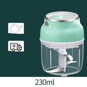 Portable Electric Mini Garlic Cutter Masher Vegetable Fruit Meat Food Chopper Grinder - Zambeel