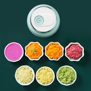 Portable Electric Mini Garlic Cutter Masher Vegetable Fruit Meat Food Chopper Grinder - Zambeel