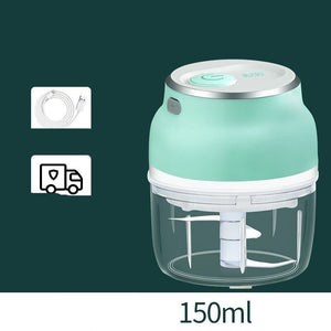 Portable Electric Mini Garlic Cutter Masher Vegetable Fruit Meat Food Chopper Grinder - Zambeel