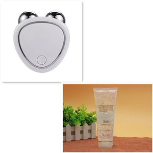 Portable Facial Micro - current Beauty Instrument For Lifting Thinning And Reducing Edema With Double Roller Massager - Zambeel