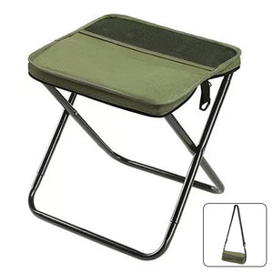 Portable Folding Camping Stool with Storage Pocket - Zambeel