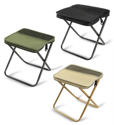 Portable Folding Camping Stool with Storage Pocket - Zambeel