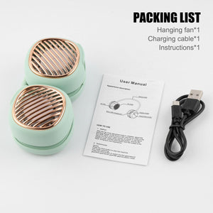 Portable Hanging Neck Fan 5 Speed Wearable Personal Fan Air Cooler Rechargeable - Zambeel