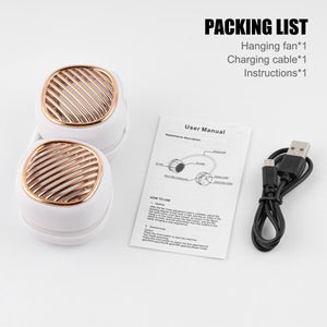 Portable Hanging Neck Fan 5 Speed Wearable Personal Fan Air Cooler Rechargeable - Zambeel