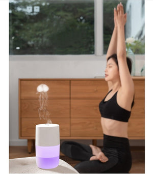 Portable Home Car USB Charging Desktop Office Small Silent Jellyfish Elf Moisturizing Humidifier - Zambeel
