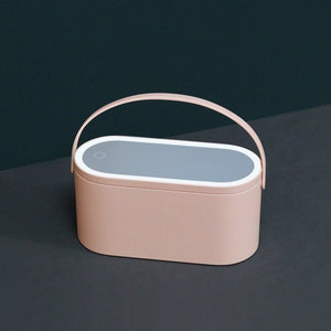 Portable LED Light Storage Box Beauty And Makeup Mirror - Zambeel