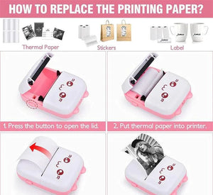 Portable Mini Pocket Printer BT Thermal Printer - Zambeel