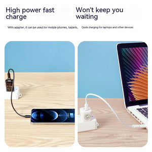 Portable Multifunction Data Cable Digital Storage Box Data Cable 60W Fast Charging Cable Five - in - one - Zambeel