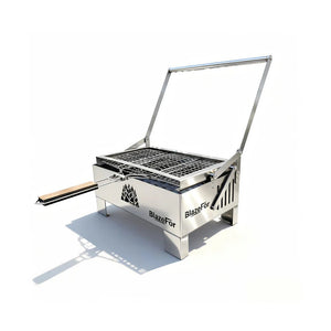 Portable Stainless Steel Charcoal BBQ Grill © - Zambeel