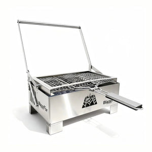 Portable Stainless Steel Charcoal BBQ Grill © - Zambeel
