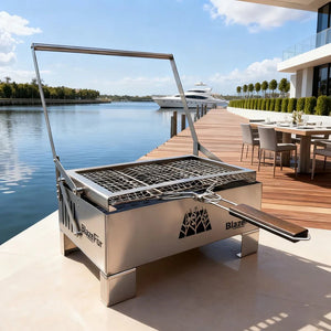 Portable Stainless Steel Charcoal BBQ Grill © - Zambeel