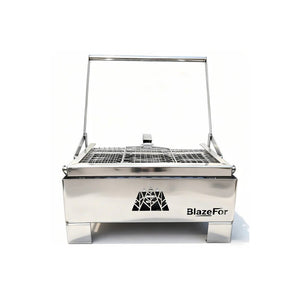 Portable Stainless Steel Charcoal BBQ Grill © - Zambeel