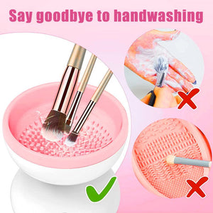 Portable USB Makeup Brush Cleaner Machine Electric Cosmetic Brush Cleaning Washing Tools Automatic Clean Makeup Brushes - Zambeel