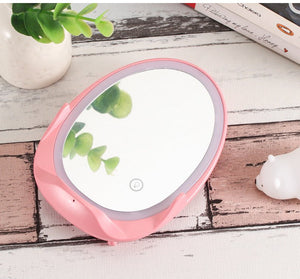 Portable Vertical With Fill Light Mirror Wireless Charger For Mobile Phone Bracket - Zambeel