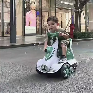 Electric Ride-On Scooter for Kids with Bubble Blower © Ⓢ