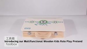 Kids Wooden Toolbox Toy Set © Ⓢ
