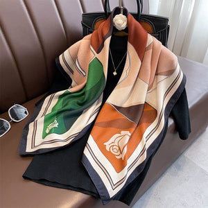 Printing Color Contrast Double - sided Different Color Dual - use Large Kerchief - Zambeel