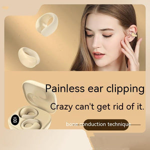 Private LED Digital Display Earclip Bluetooth Earphones - Zambeel