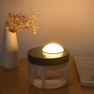 Projection Humidifier Portable Rechargeable Rotating Projection Night Light Bedroom Moisturizing Double Spray Double Fog - Zambeel