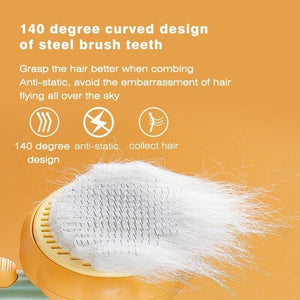 Pumpkin Comb Type Cat And Dog Needle Comb, Dog Brush For Pet Grooming And Hair Remover Supply Puppy Rabbit, Cat Brush Grooming Pet Pumpkin Brush - Zambeel