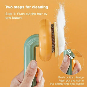 Pumpkin Comb Type Cat And Dog Needle Comb, Dog Brush For Pet Grooming And Hair Remover Supply Puppy Rabbit, Cat Brush Grooming Pet Pumpkin Brush - Zambeel