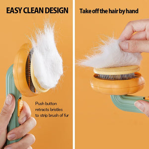 Pumpkin Comb Type Cat And Dog Needle Comb, Dog Brush For Pet Grooming And Hair Remover Supply Puppy Rabbit, Cat Brush Grooming Pet Pumpkin Brush - Zambeel