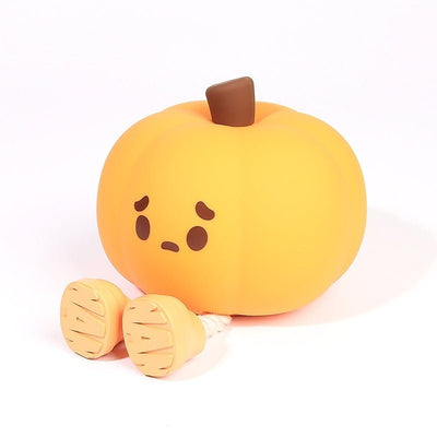 Pumpkin Lamp Small Night Lamp Halloween Silicone Pat Lamp Ambience Light - Zambeel