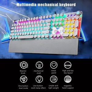 Punk Green Axis Notebook Computer Wired Gaming Keyboard - Zambeel