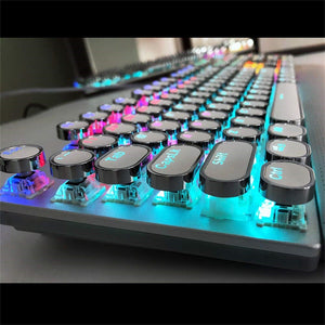 Punk Green Axis Notebook Computer Wired Gaming Keyboard - Zambeel