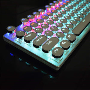 Punk Green Axis Notebook Computer Wired Gaming Keyboard - Zambeel