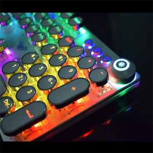 Punk Green Axis Notebook Computer Wired Gaming Keyboard - Zambeel