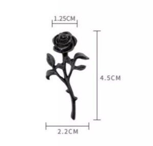 Punk - style Trendy All - match Minimalist Korean - style Black Rose Necklace Pendant - Zambeel