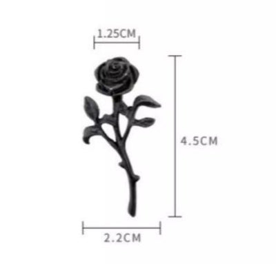 Punk - style Trendy All - match Minimalist Korean - style Black Rose Necklace Pendant - Zambeel