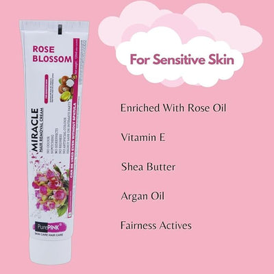 Pure Pink - Rose Blossom Miracle Hair Removal Cream - Zambeel