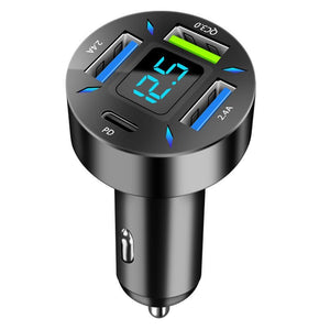Quick Universal Transfer Plug Multi - function Car Charger USB4 Port - Zambeel