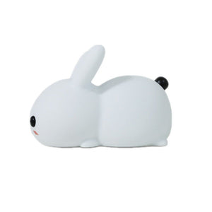 Rabbit LED Night Light Silicone Animal Cartoon Dimmable Lamp USB Rechargeable For Children Kids Baby Gift Bedside Bedroom - Zambeel