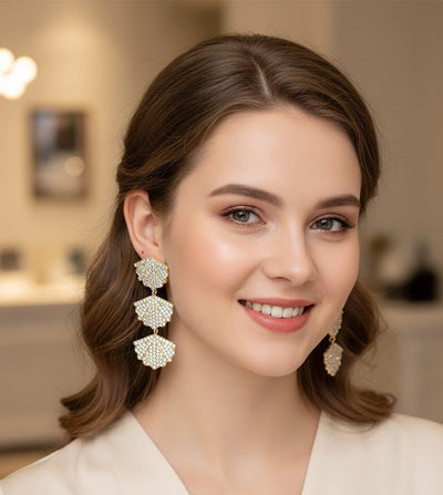 Radiant Flower Cascade Earrings - Zambeel