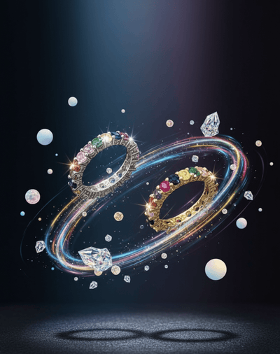 Rainbow Crystal Eternity Ring - Zambeel