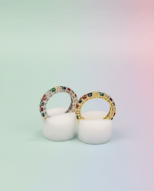 Rainbow Crystal Eternity Ring - Zambeel