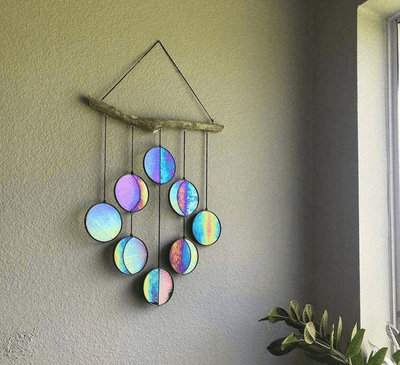 Rainbow Hanging Art Wall Decoration Dyeing Moon Phase Home Decor - Zambeel