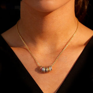 Rare Designer - style Color - ring Zircon Pendant Necklace - Zambeel